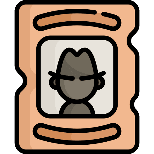 Wanted bandit communications poster icon