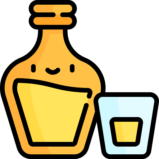 Whiskey beverage drink bottle icon