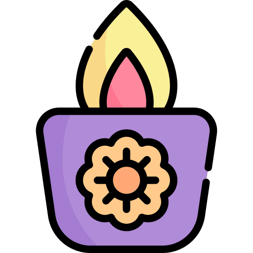 Candle fire flame illumination icon