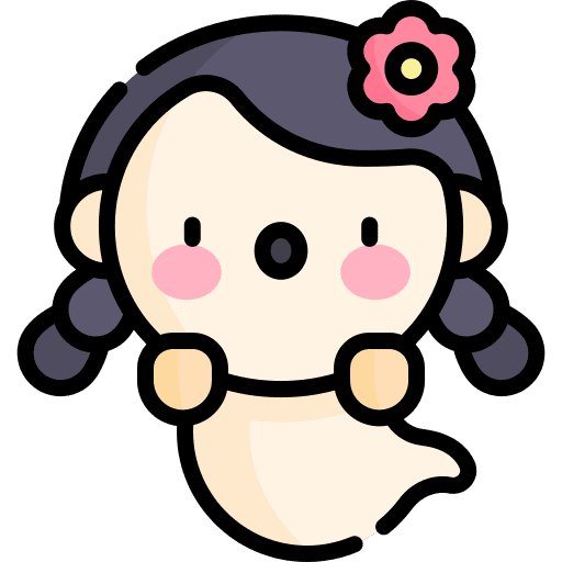 Ghost character scary costume icon