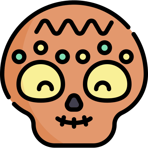 Skull chocolate dia de muertos cultures icon