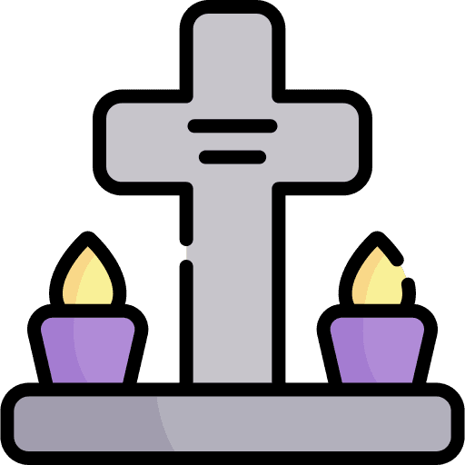 Cross dead tomb graveyard icon