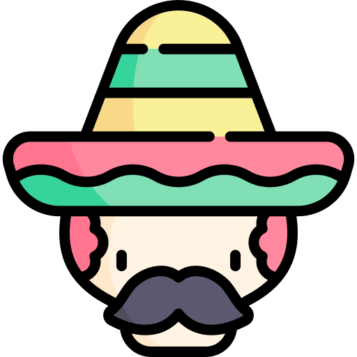 Mexican skull crafts head traditional icon