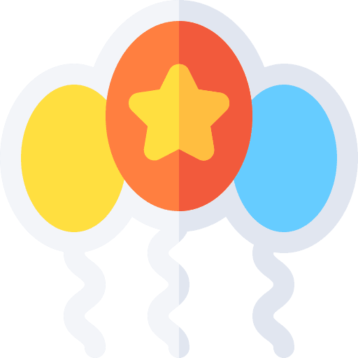 Balloon decoration celebration party icon