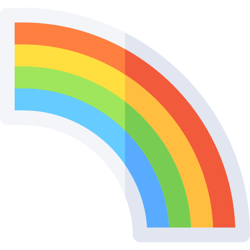 Rainbow meteorology rainbow spectrum icon
