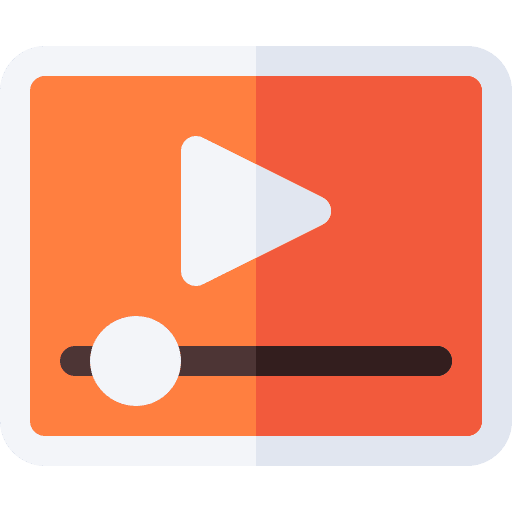 Video player music and multimedia media player interface icon