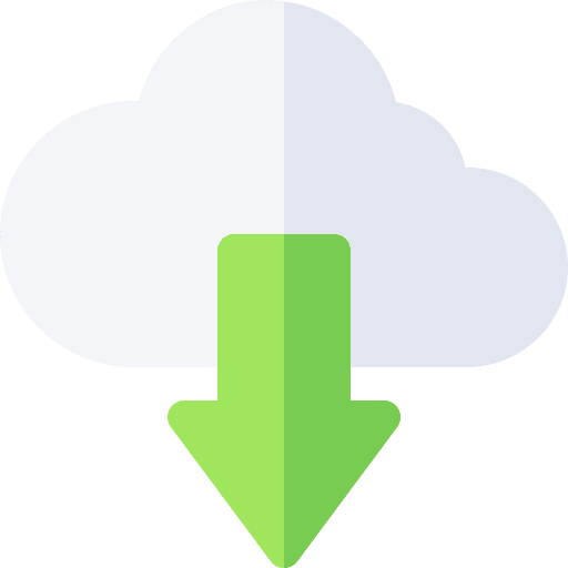 Download down arrow cloud storage download icon