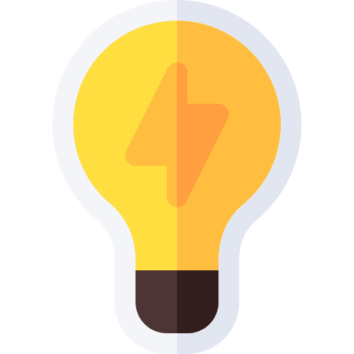 Invention shapes and symbols light bulb idea icon