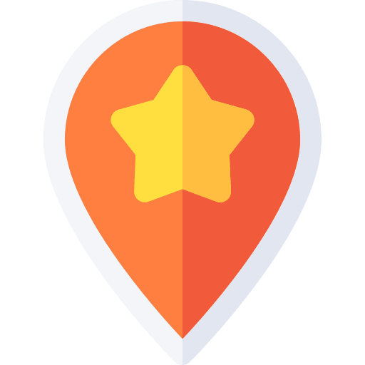 Placeholder map location pin star icon