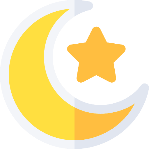 Half moon weather astronomy star icon