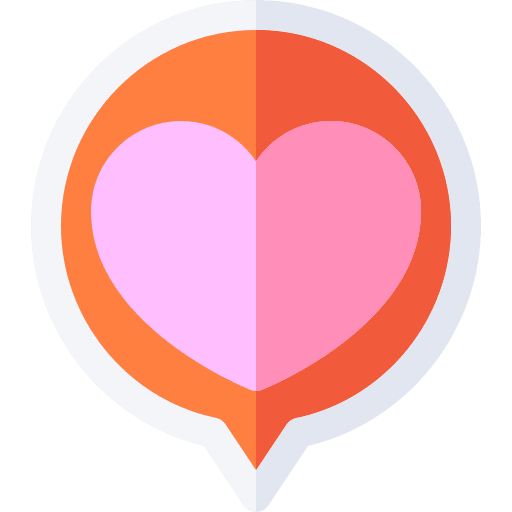 Heart feedback like compliment icon