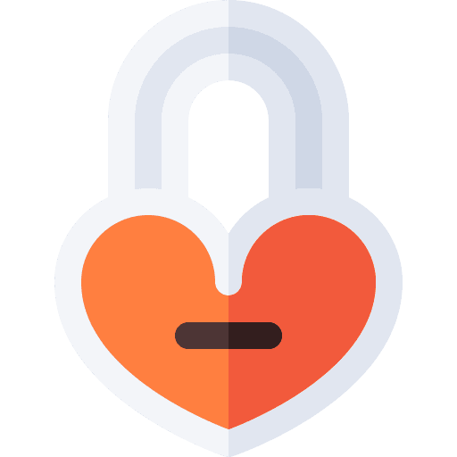 Lock padlock lock love and romance icon