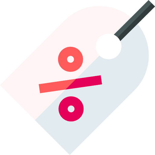 Label percentage percent commerce and shopping icon