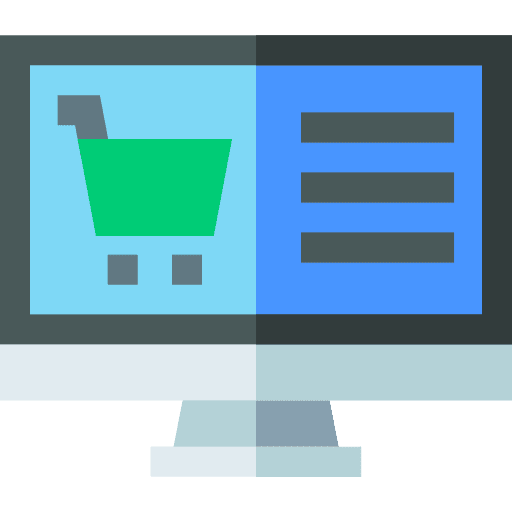 Online shopping ecommerce website online shopping icon