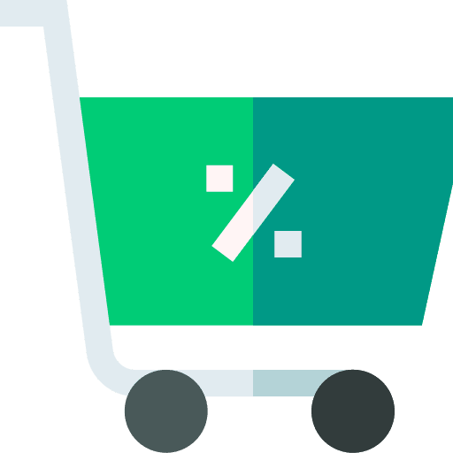 Shopping cart discount offer commerce and shopping icon