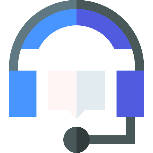 Customer service communications headphones communication icon