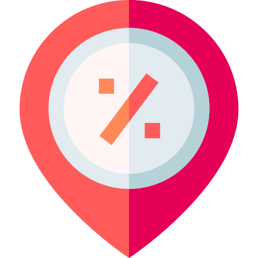 Discount maps and location map location discount icon
