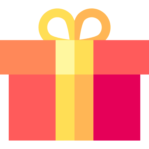 Gift box surprise ribbon icon