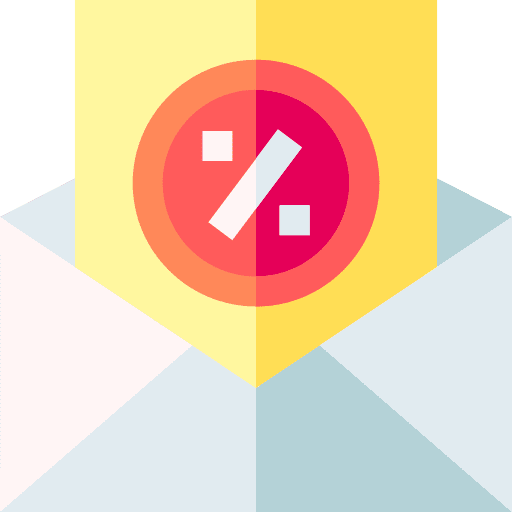 Newsletter letter newsletter percentage icon