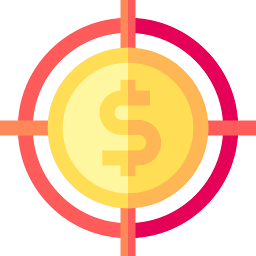 Target money target coin icon