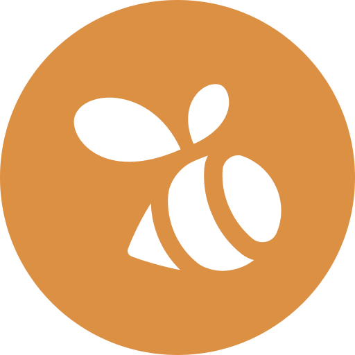 Swarm social network bee logo icon