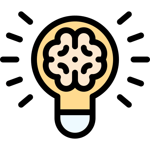 Idea knowledge light bulb innovation icon