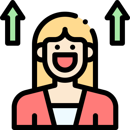 Improvement arrow up personal growth user icon