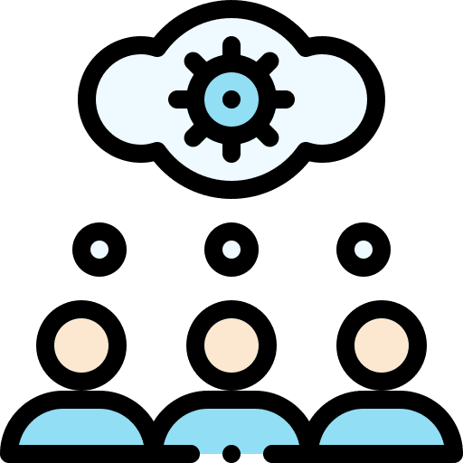 Thinking thinking team work gear icon