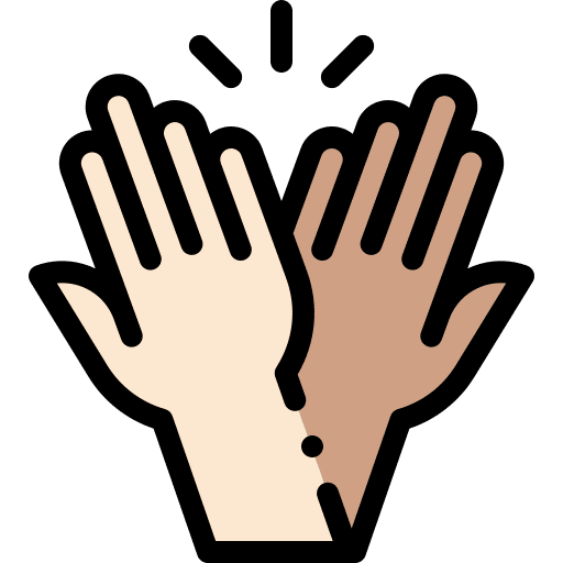High five trust hands and gestures friendship icon