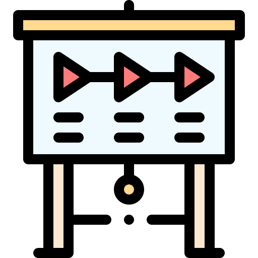 Presentation business and finance education workshop icon