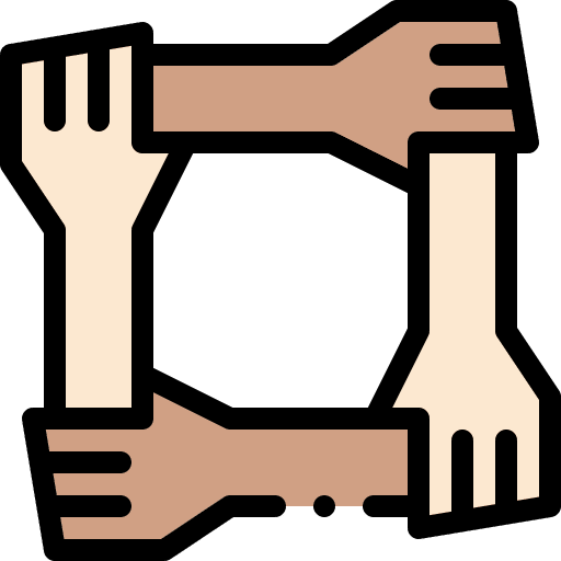Connect help hand connect icon