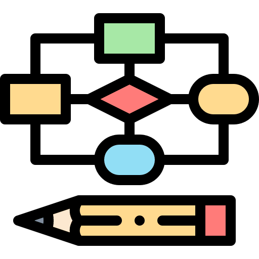 Diagram scheme diagram pencil icon