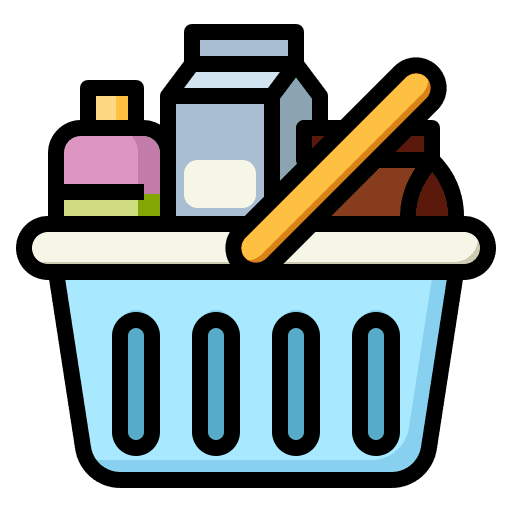 Grocery commerce purchase basket icon