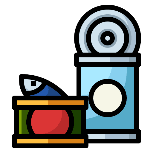 Canned food can sardine preserved icon