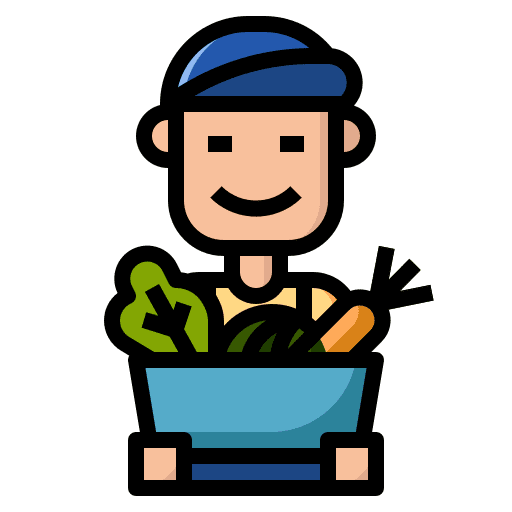 Delivery courier food and restaurant people delivery man icon