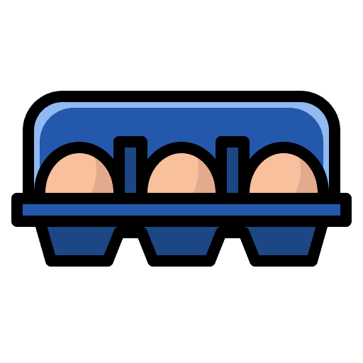 Eggs farm tray organic food icon