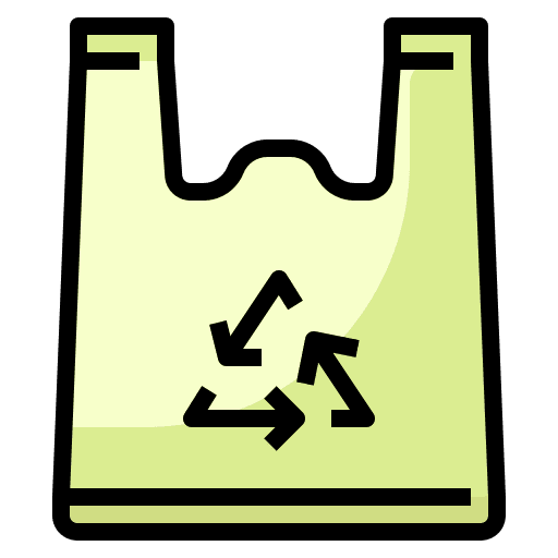 Plastic bag recycle bag commerce and shopping shopping bag icon