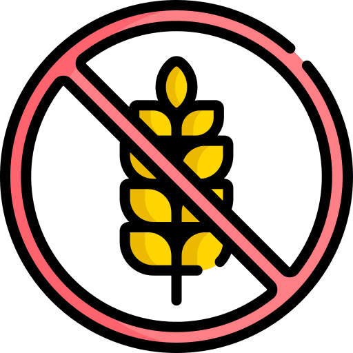Gluten free grain wheat prohibition icon