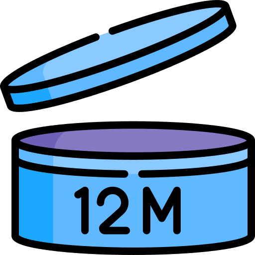Twelve months expiration date date icon