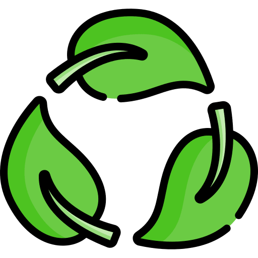 Biodegradable leaf biodegradable contamination icon