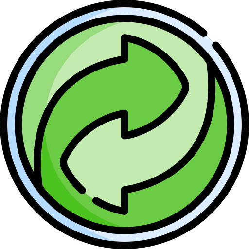 Green dot shapes symbol recycle icon