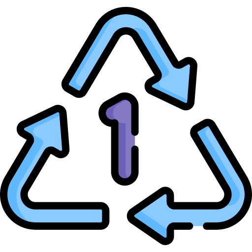 Plastic symbol plastic triangle icon