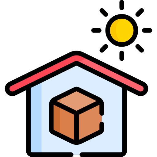 Protect package house shapes and symbols icon