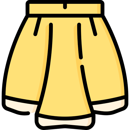 Gored skirt fashion woman garment icon