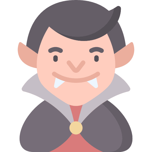 Dracula vampire spooky halloween icon