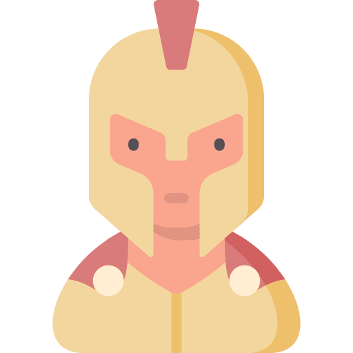Spartan warrior helmet cultures icon
