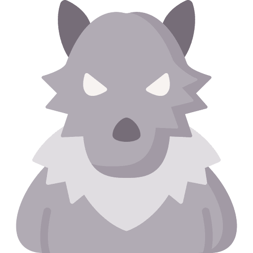 Werewolf scary werewolf beast icon