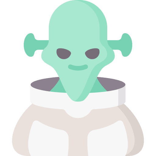 Alien equipment space suit astronomy icon