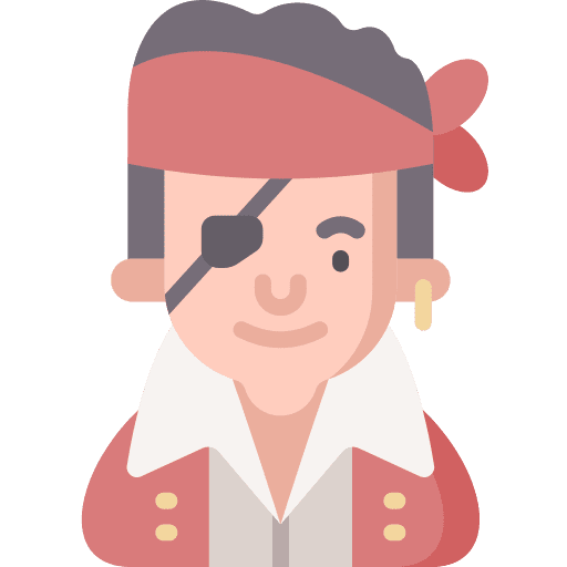 Pirate profile man people icon