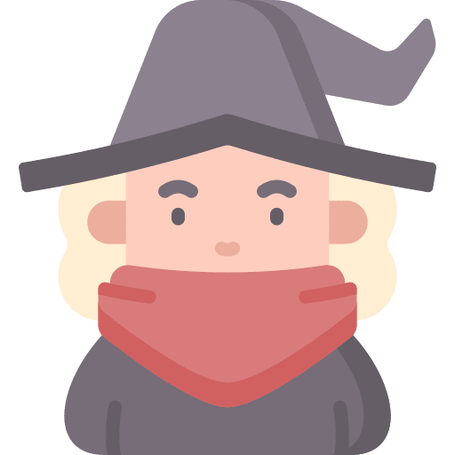 Witch character witch fairy tale icon